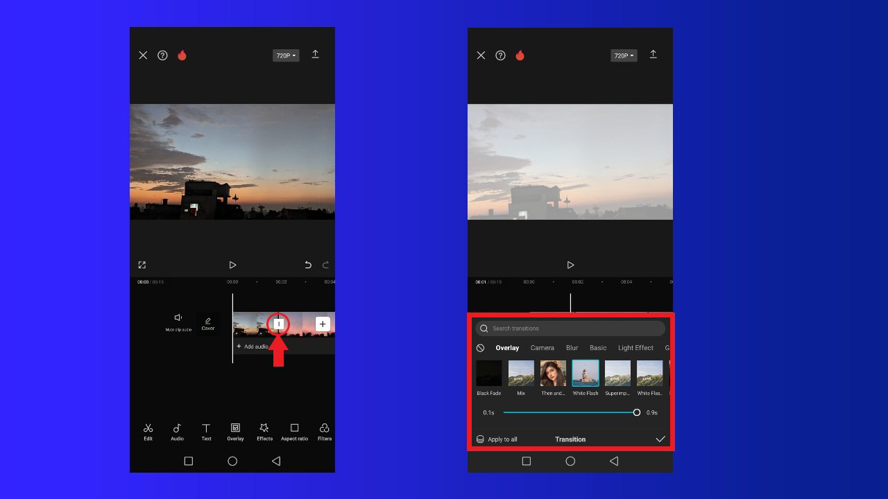 Add Transitiones between clips