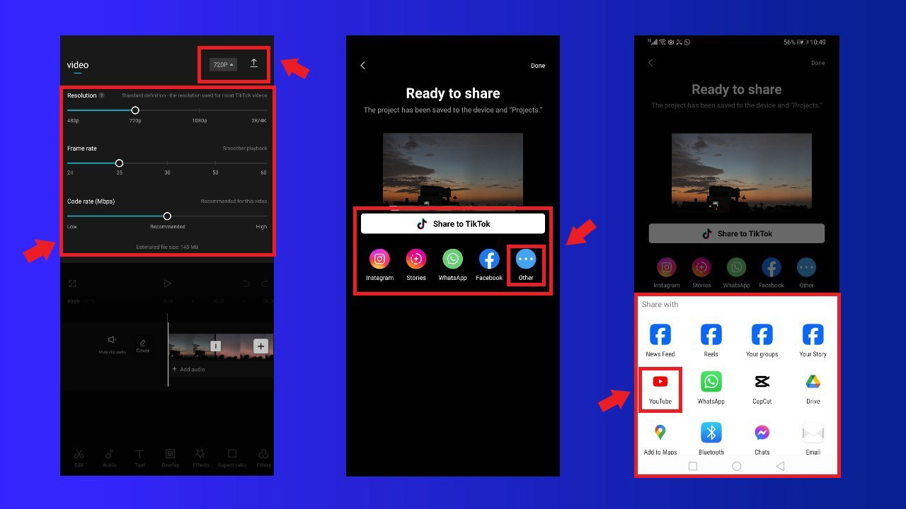 Directly share to YouTube
