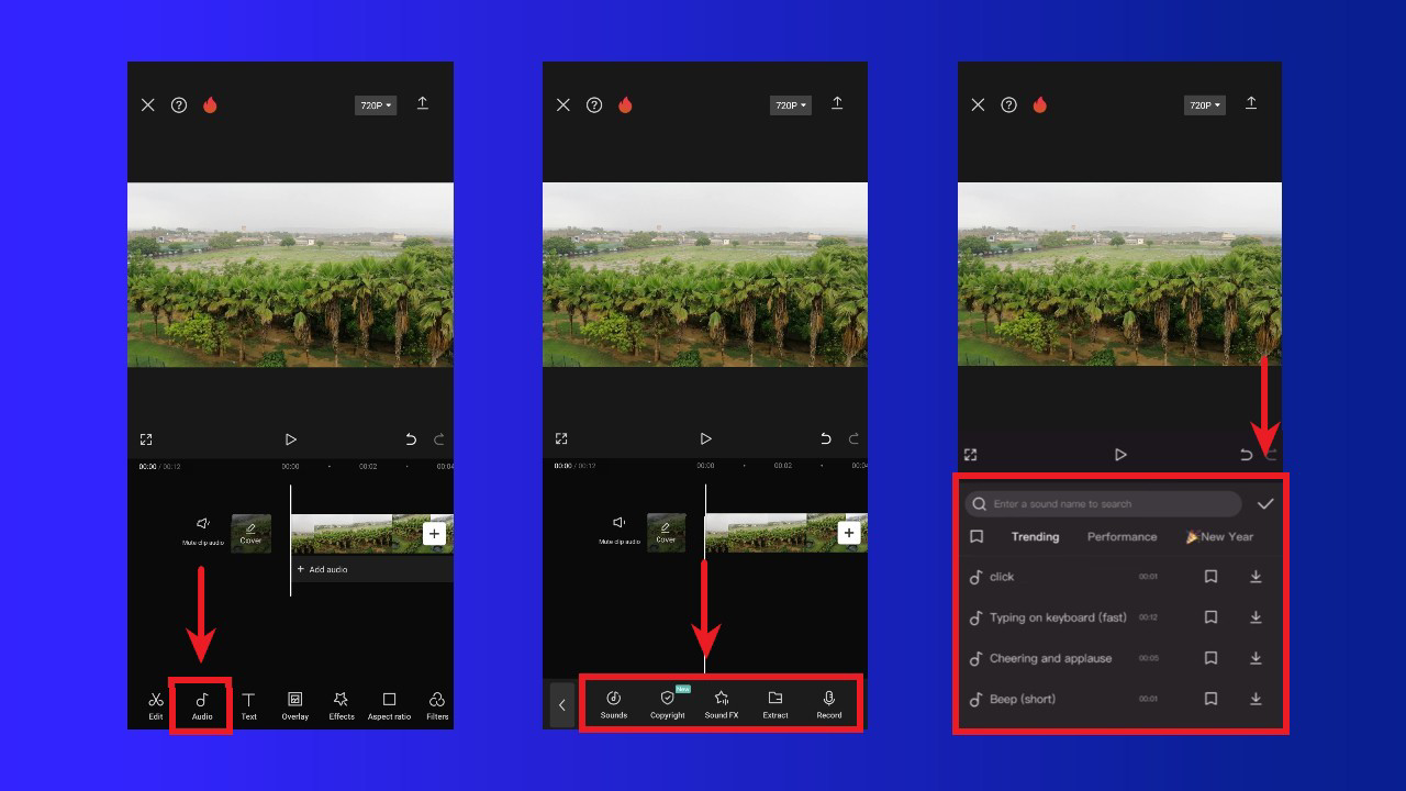 Add music or sound effects to your video