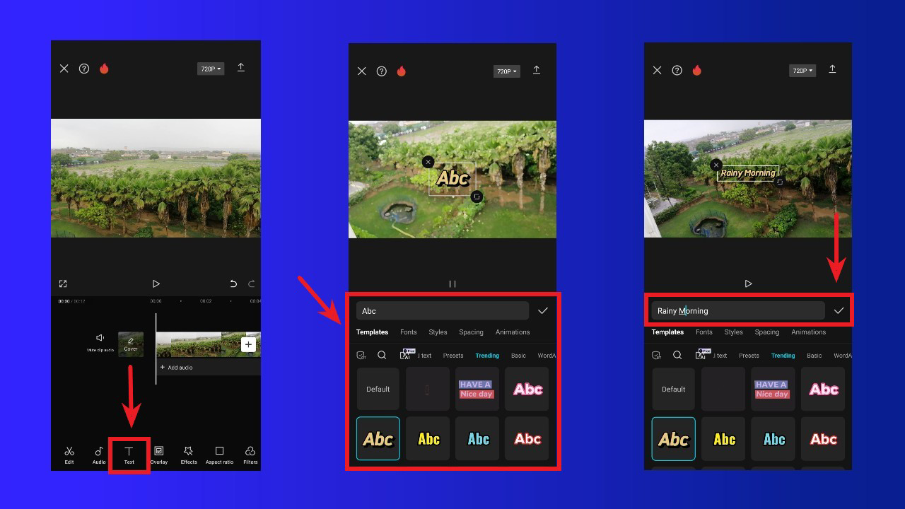 Add text to YouTube video