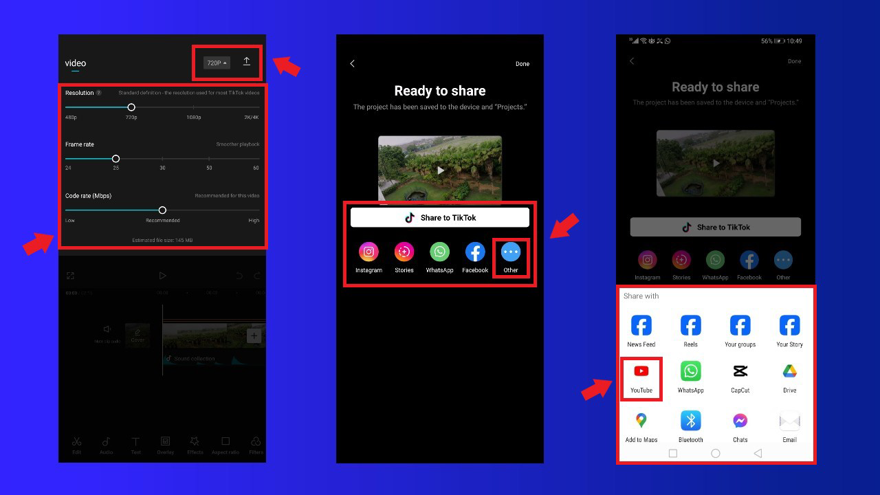 Export your video for sharing