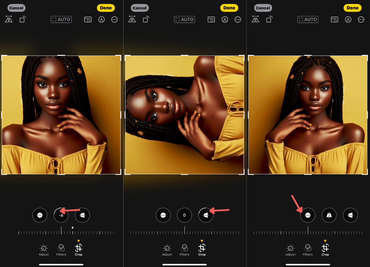 straighten, rotate, and flip pictures
