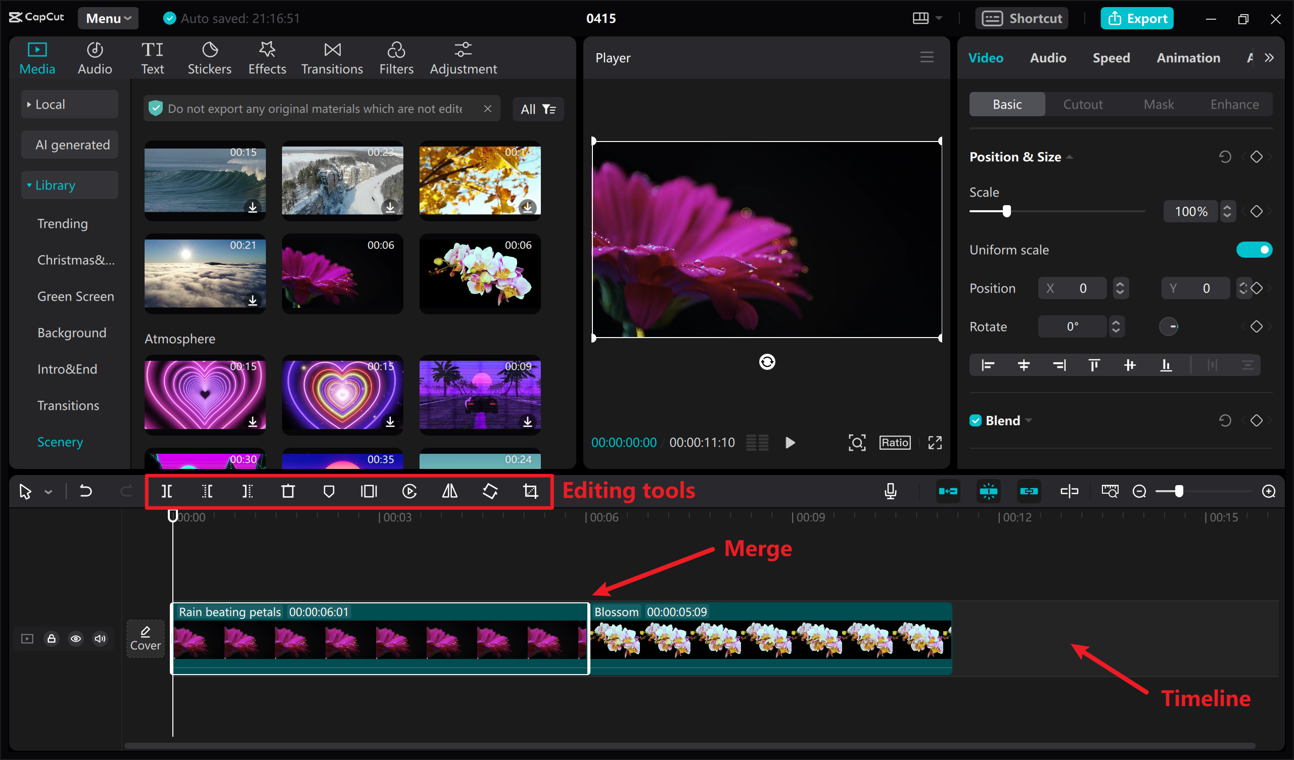 Merge and edit your video
