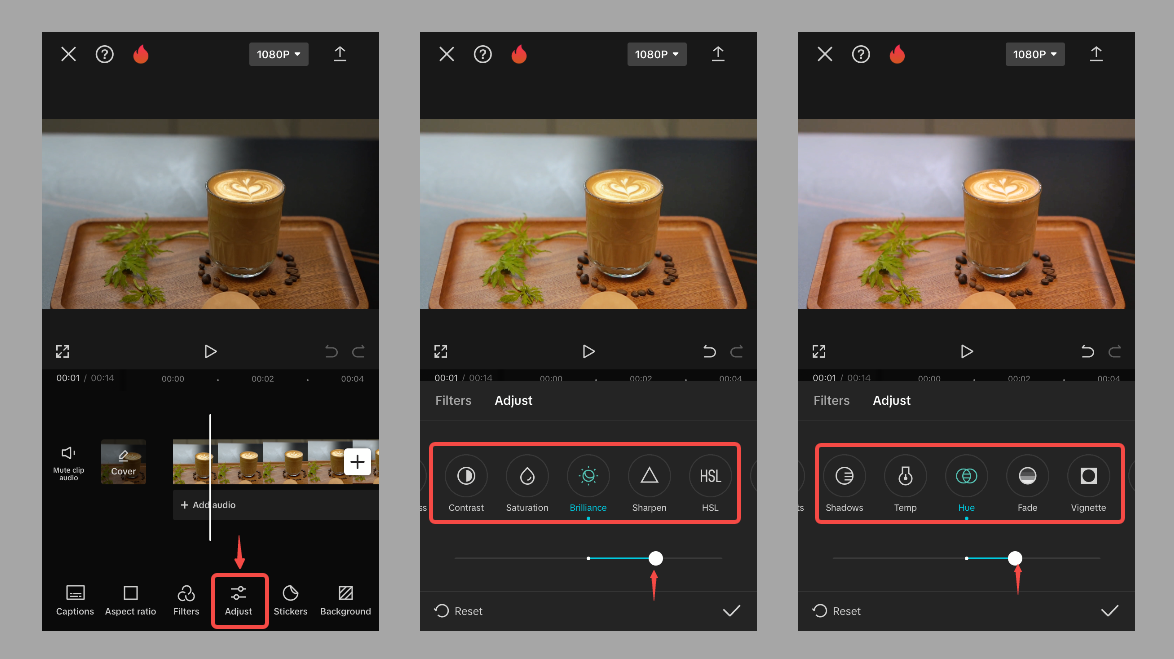 Adjust the video color with "Auto adjust"