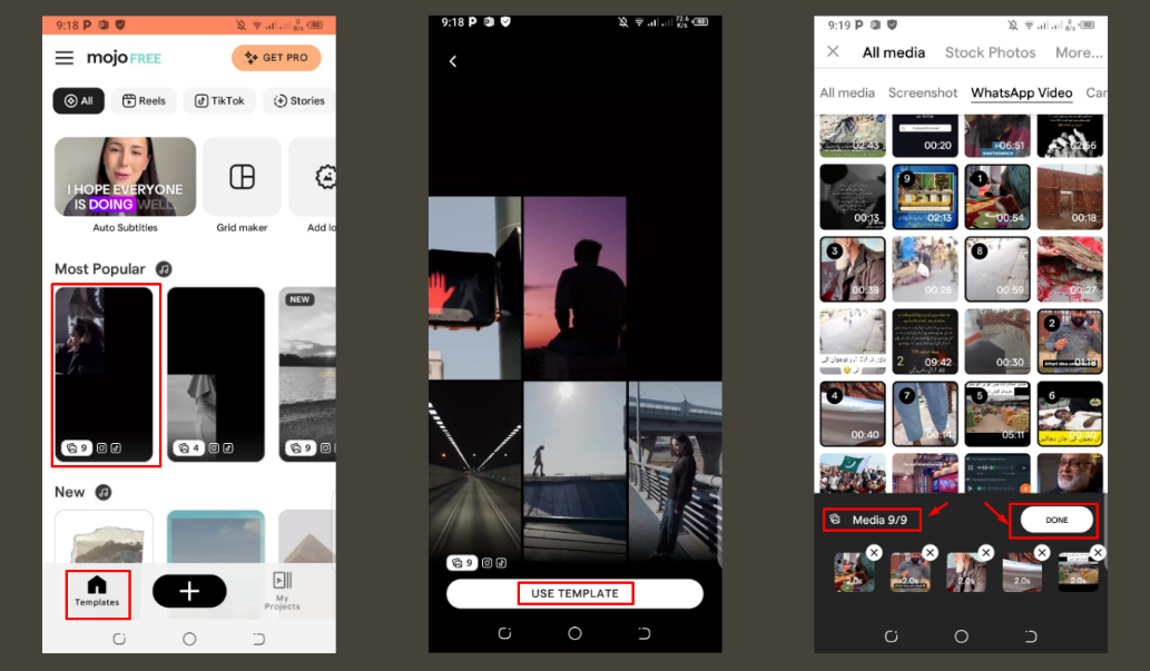 Select a template from the extensive library 