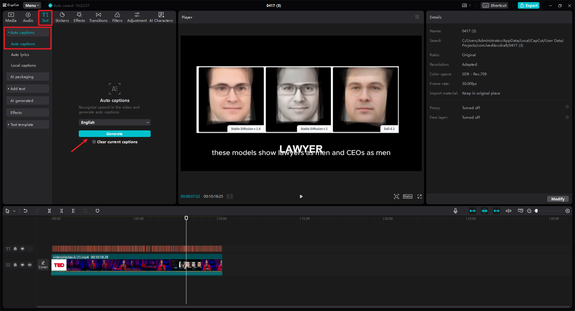 Convert speech to text