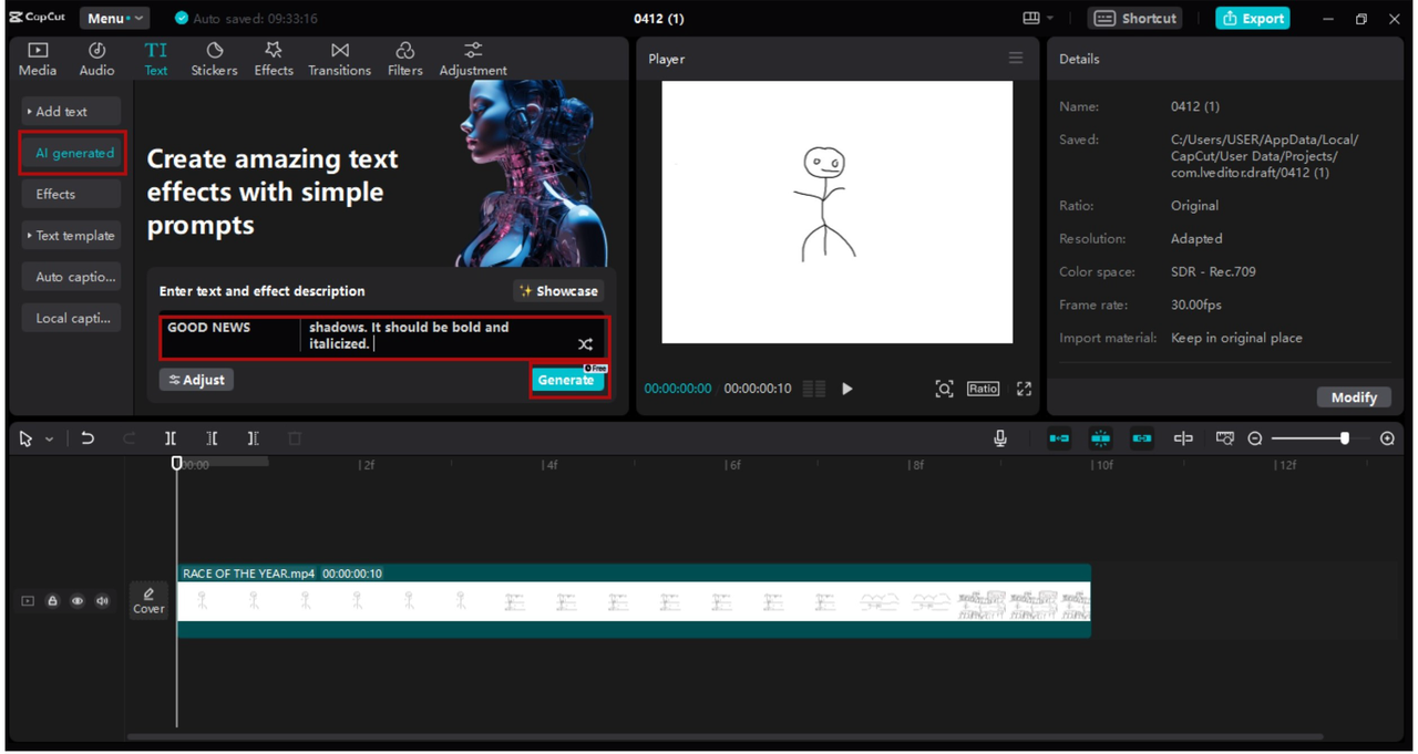 AI‑generated captions in CapCut for courses and explainers.