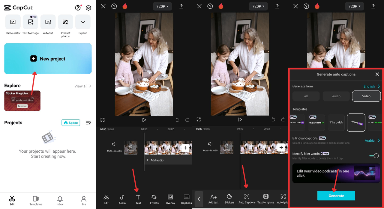 capcut for youtube automatic subtitles