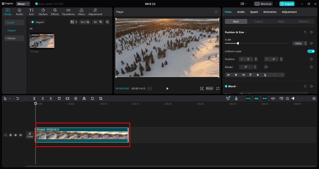 stabilize in After Effects using CapCut desktop video editor