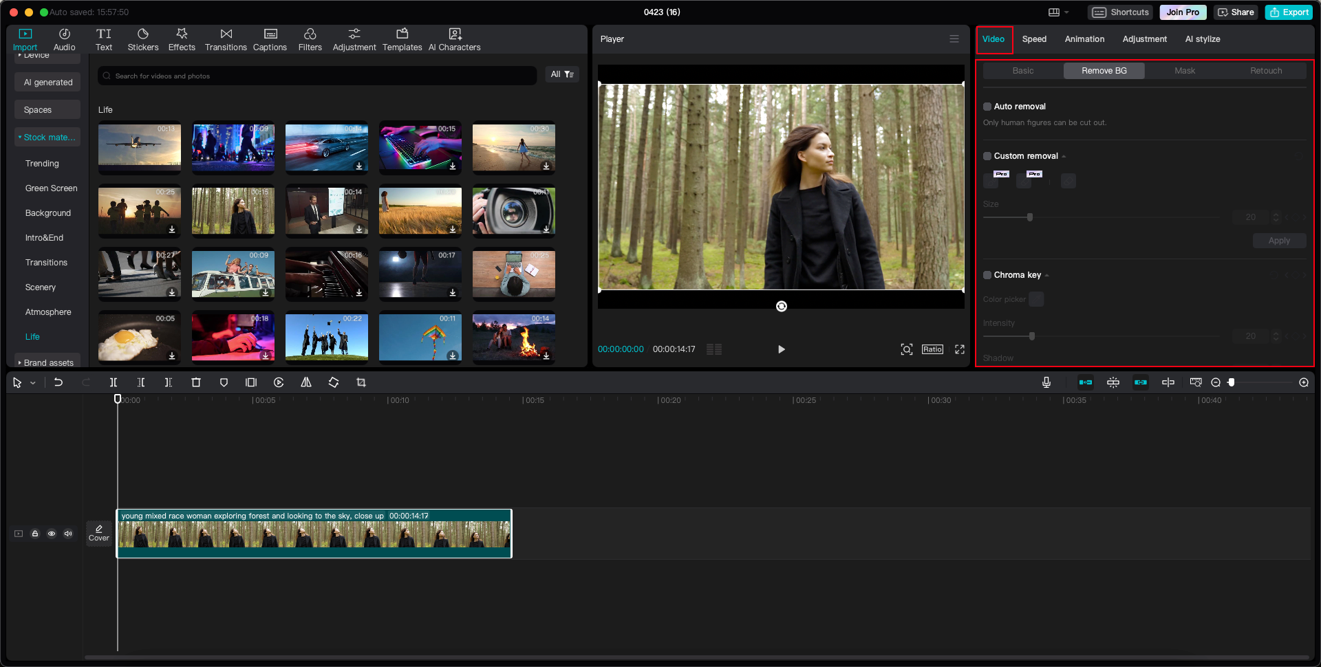 how to remove background on CapCut