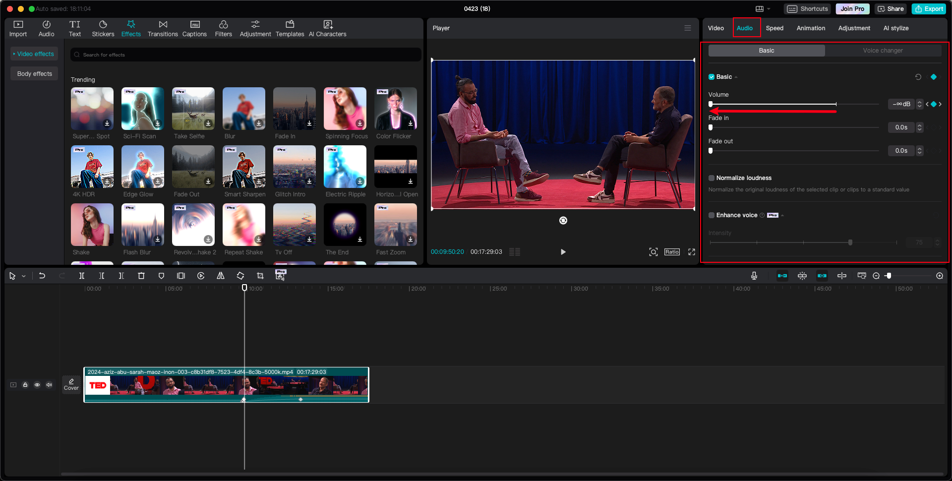 how to mute video on CapCut