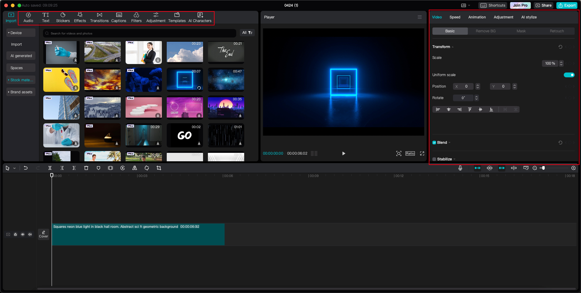 edit video on CapCut