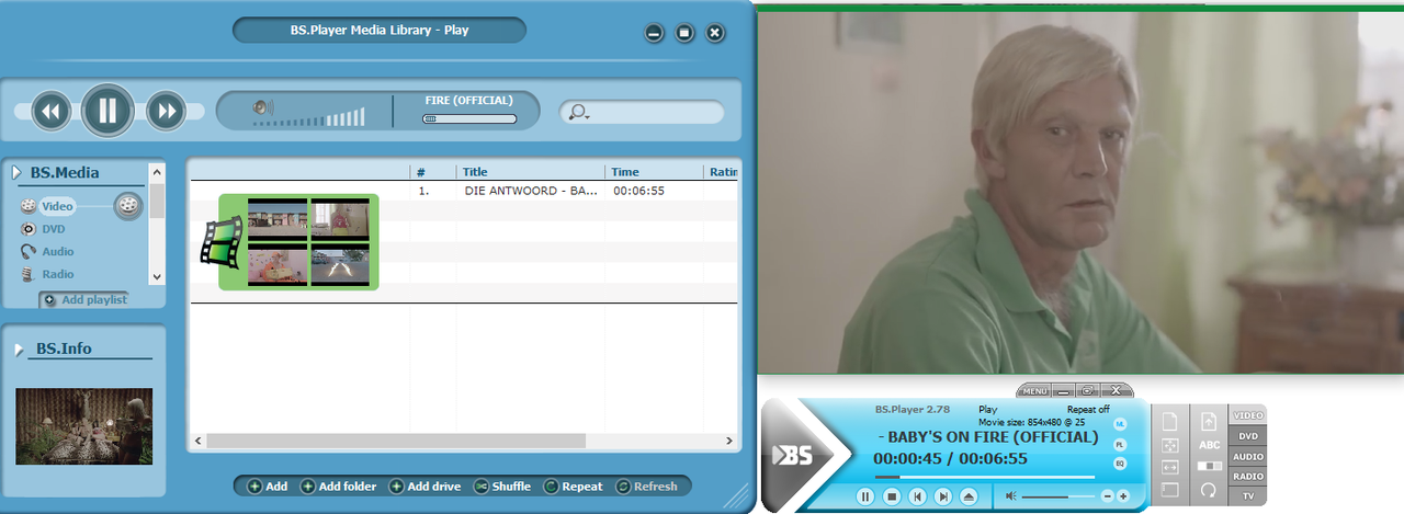 BSplayer MP4 download video player