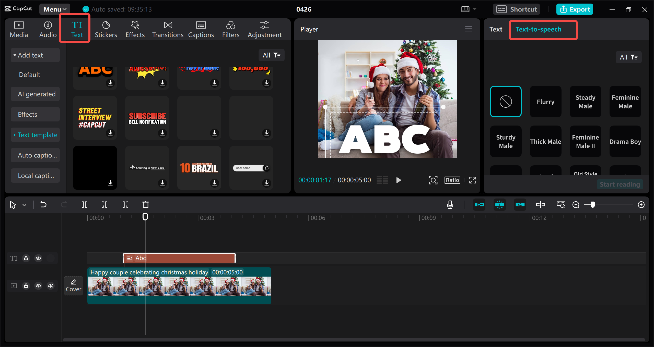 Convert text to speech
