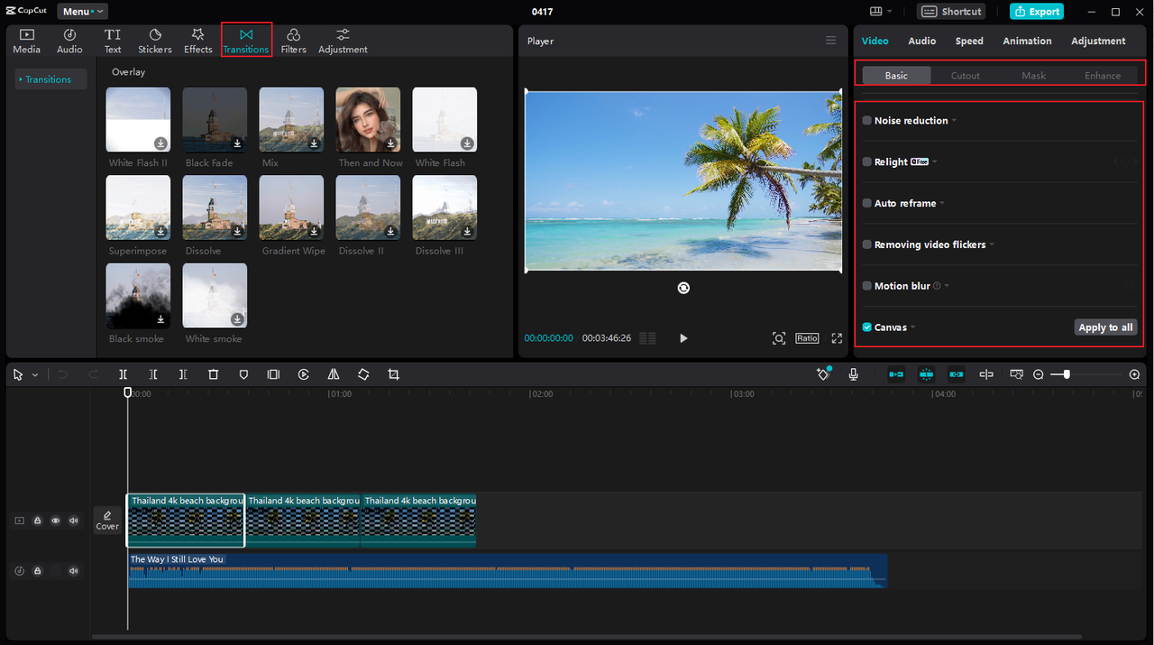 how to perform video edits on CapCut desktop