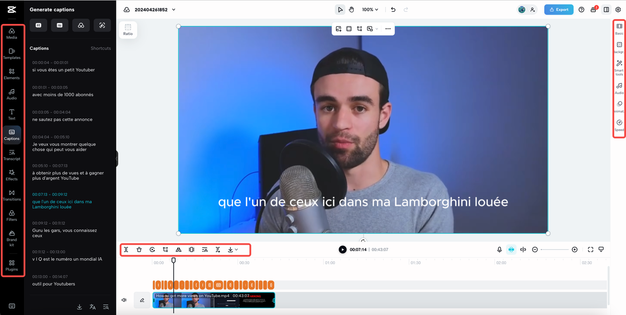 how to edit video and audio on CapCut online