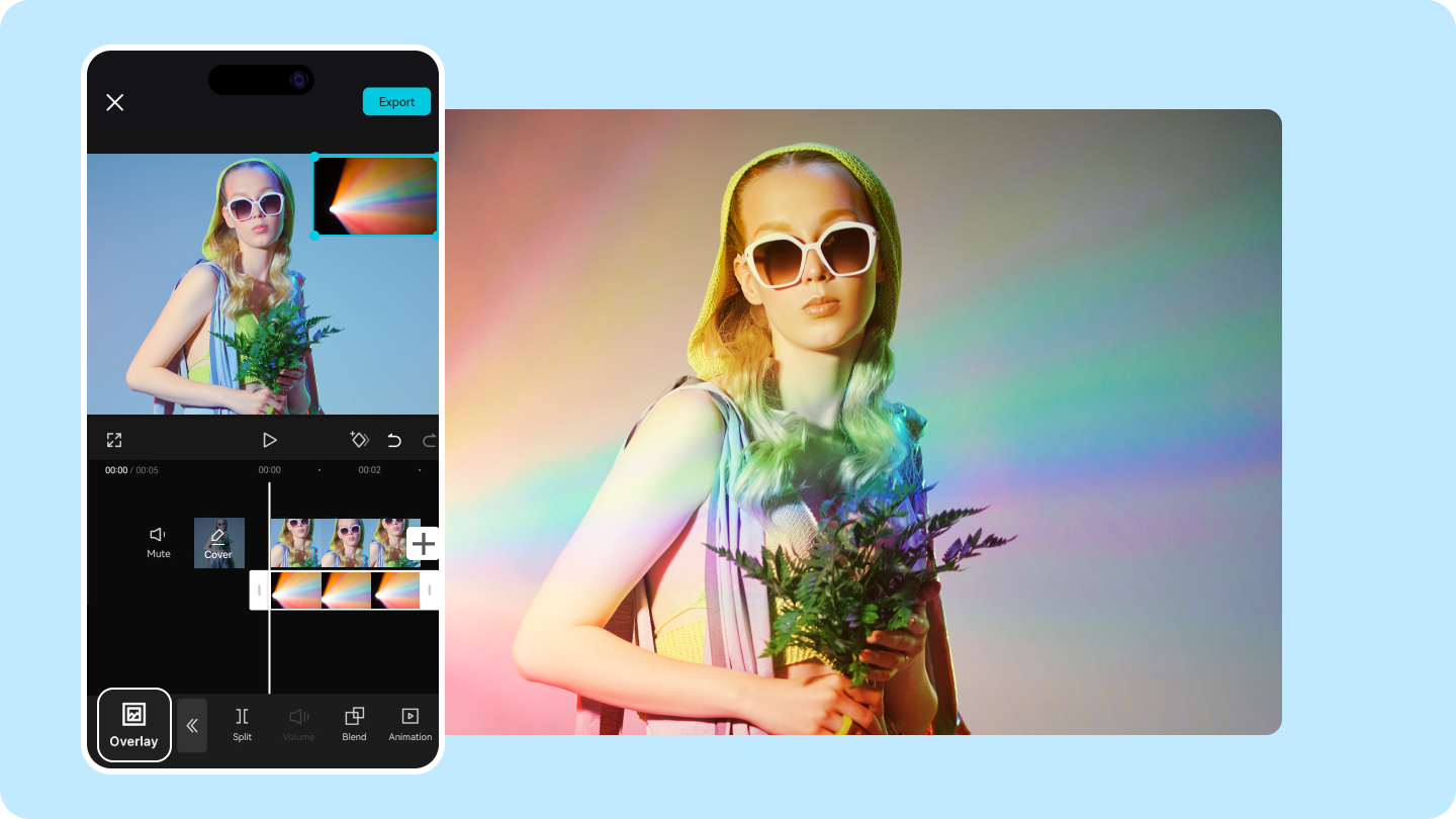 overlay video on video