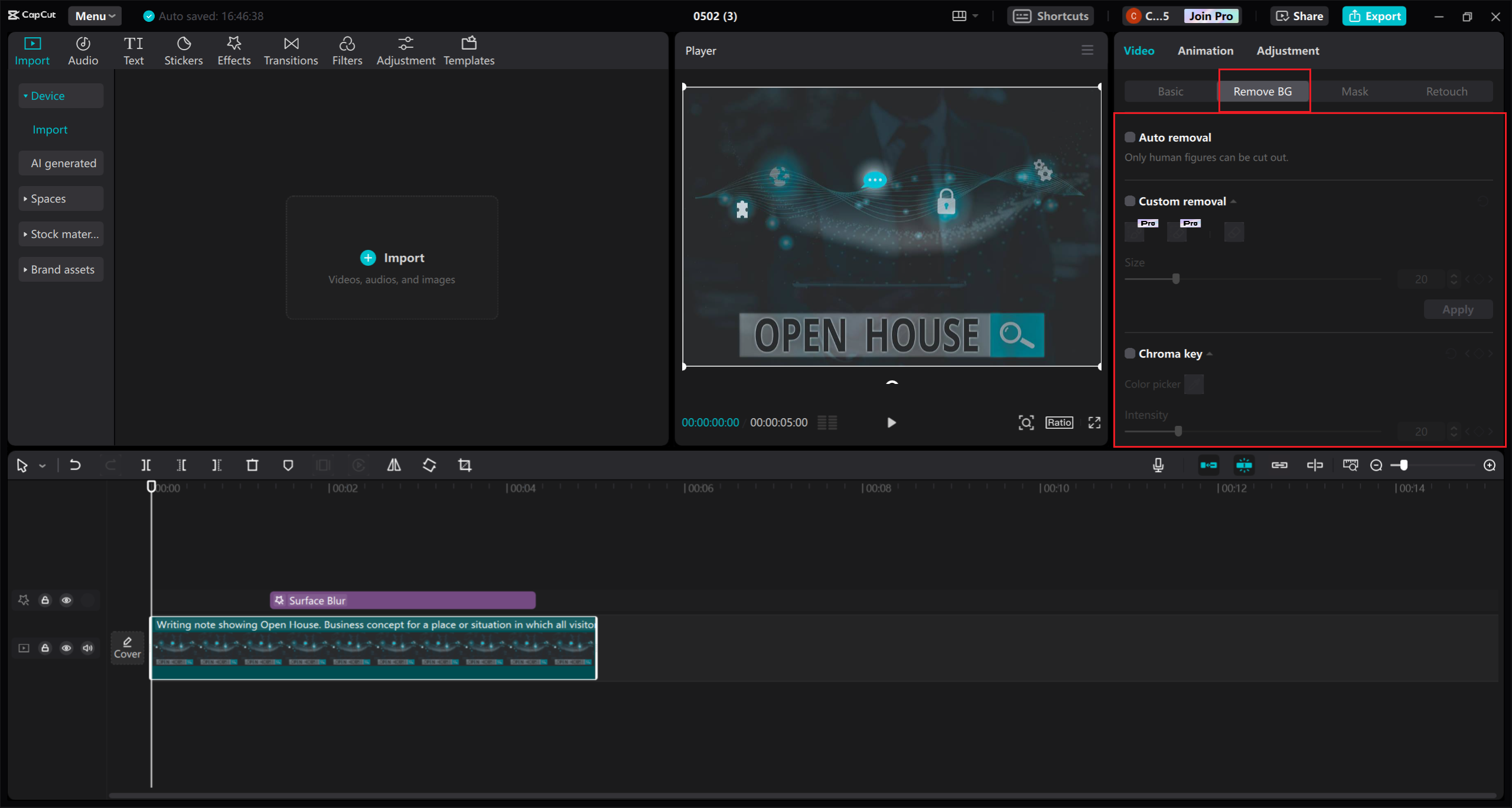 how to remove background on CapCut