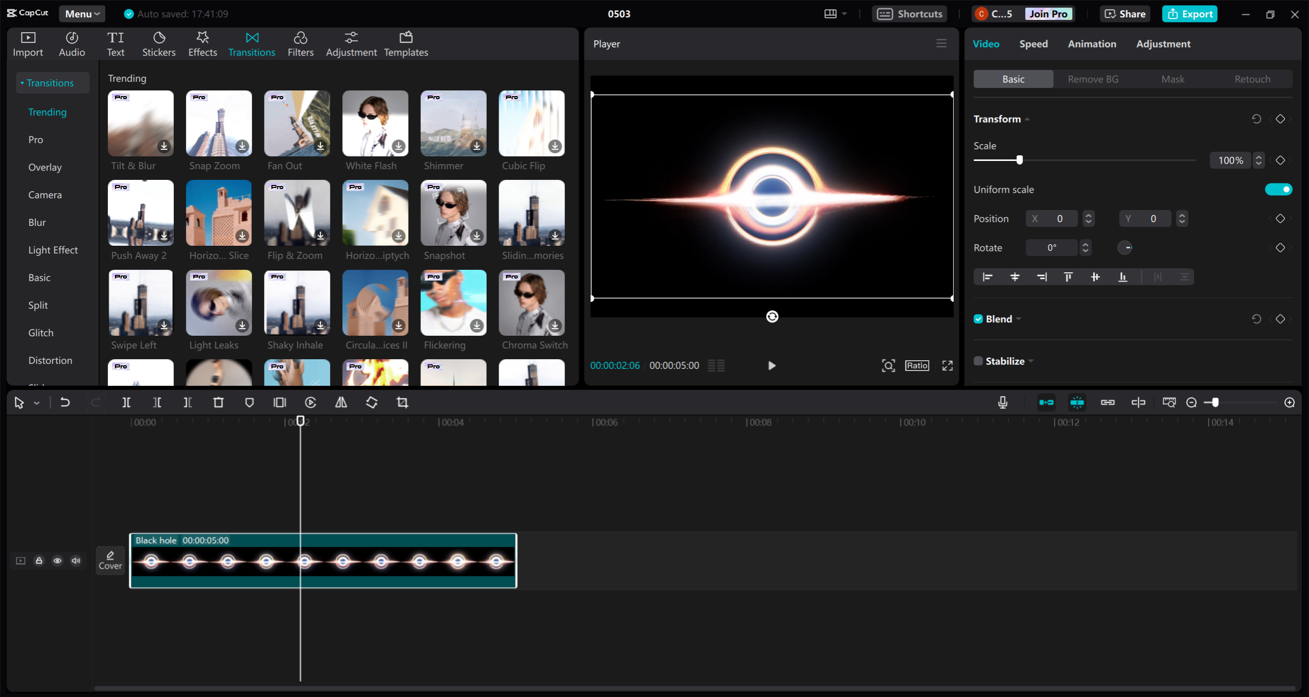 CapCut video editor