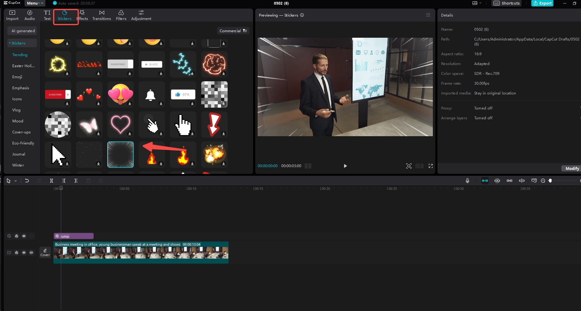 Add stickers and edit video