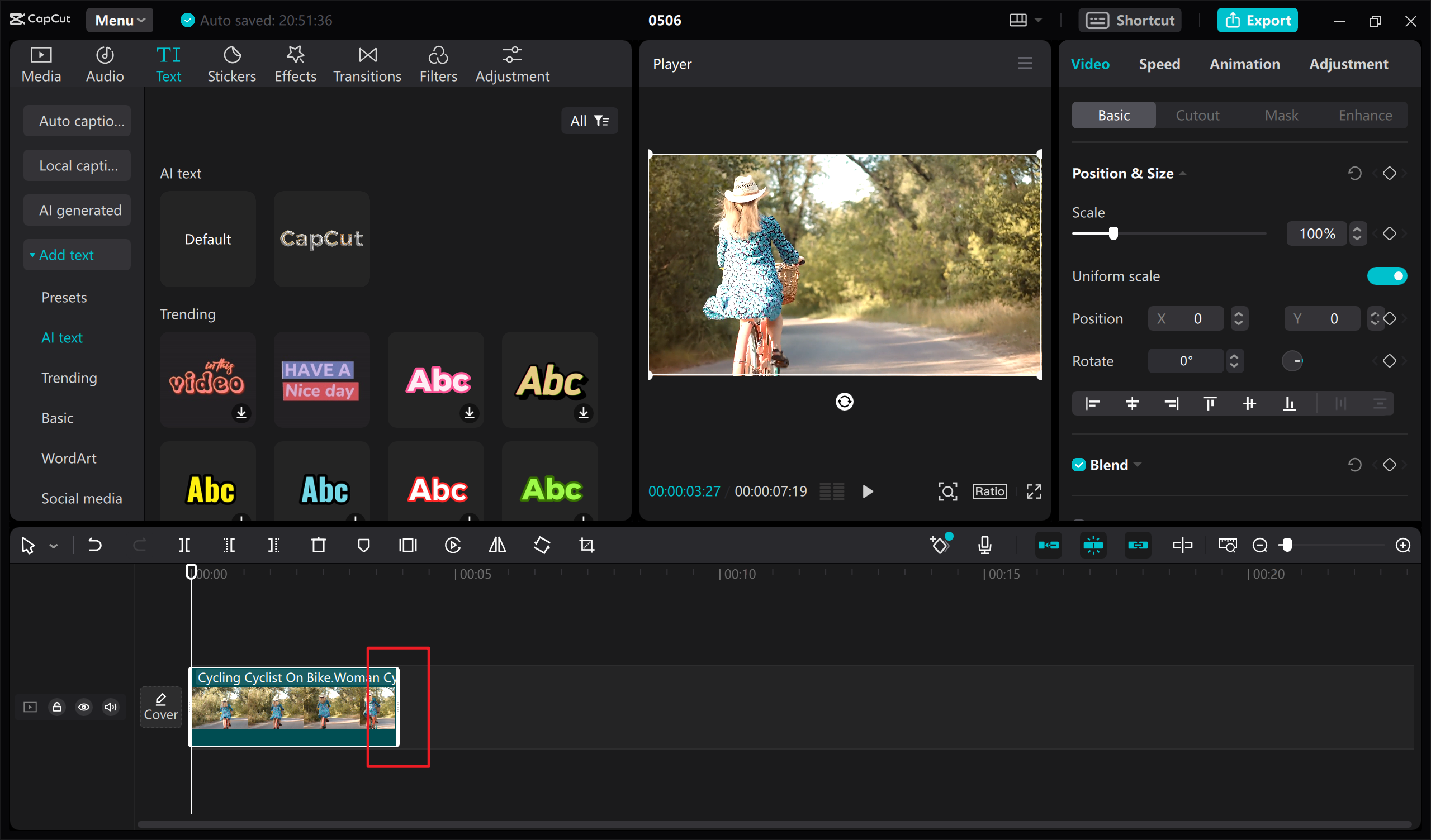 drag the preview window or change its duration 