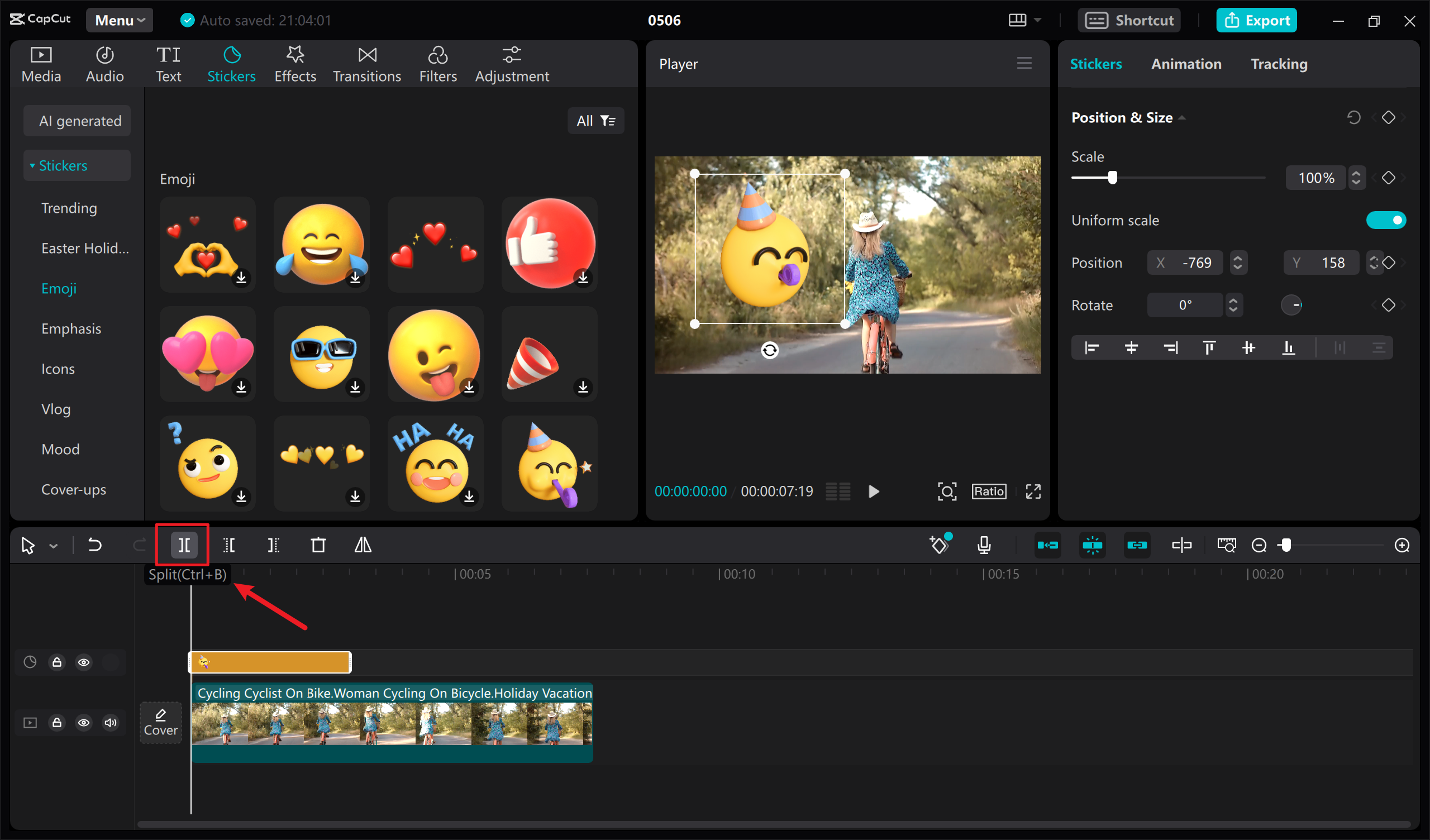 Make MP4 smaller by splitting scenes and rearranging the clips