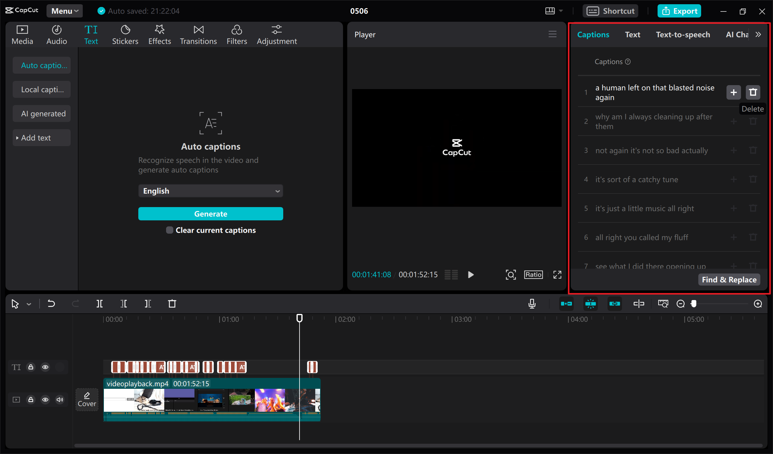 Make MP4 smaller via transcript-based editing