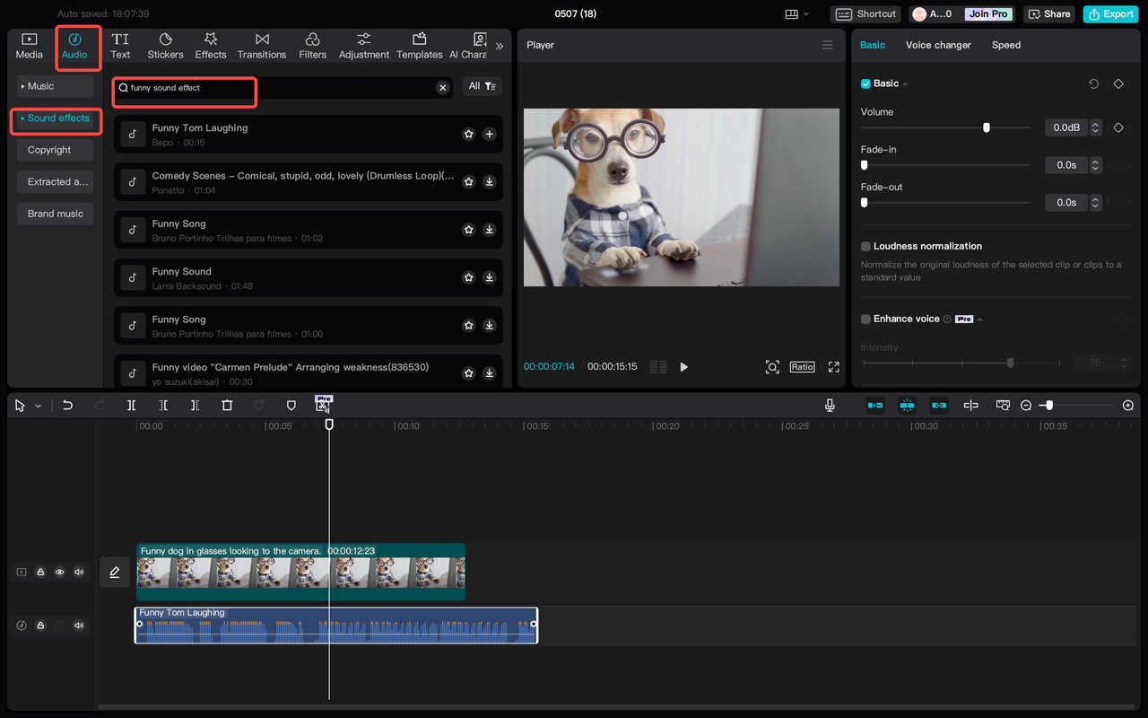 Add funny sound effects and edit