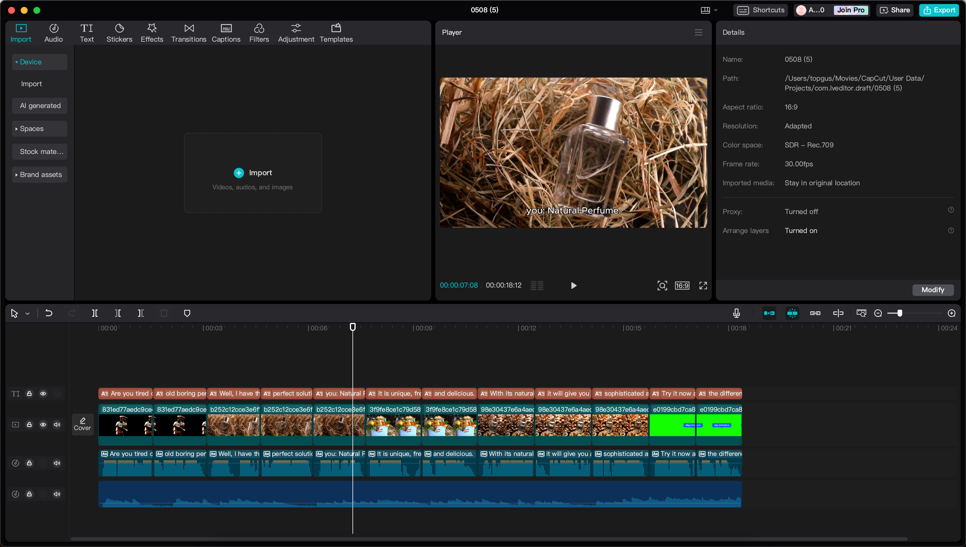CapCut's video function approach