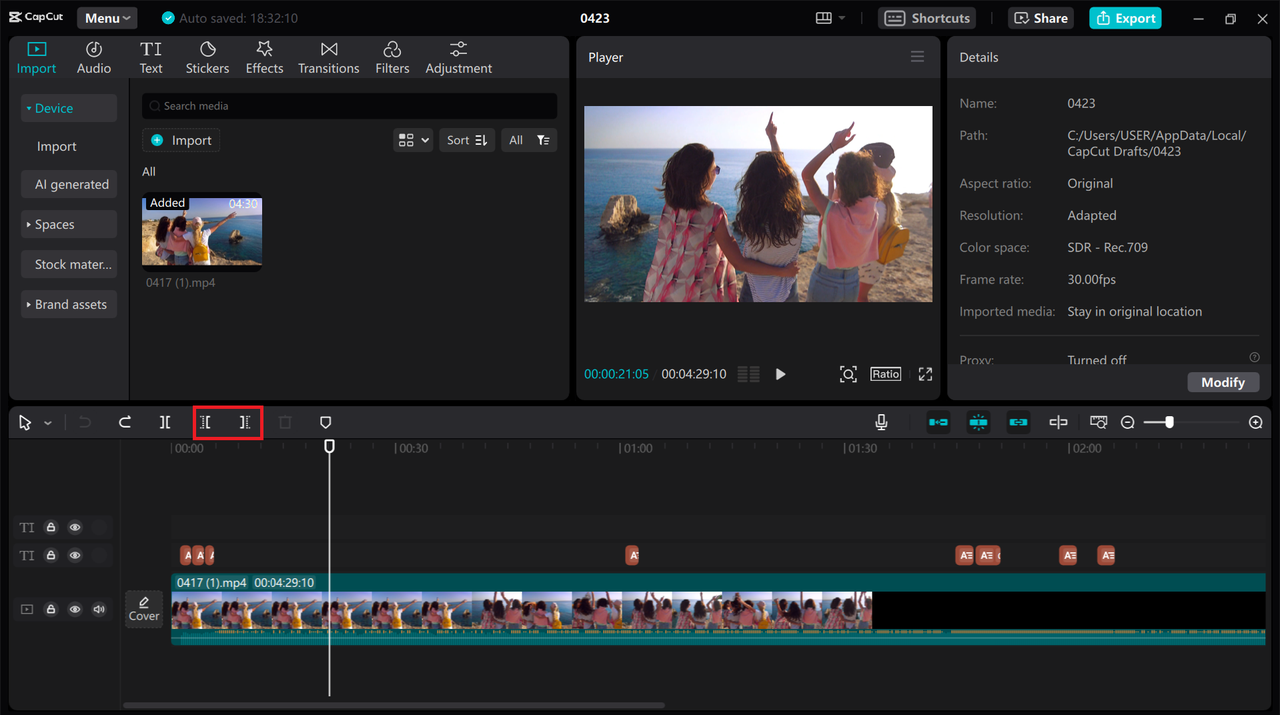 Customizing video length to TikTok maximum video length
