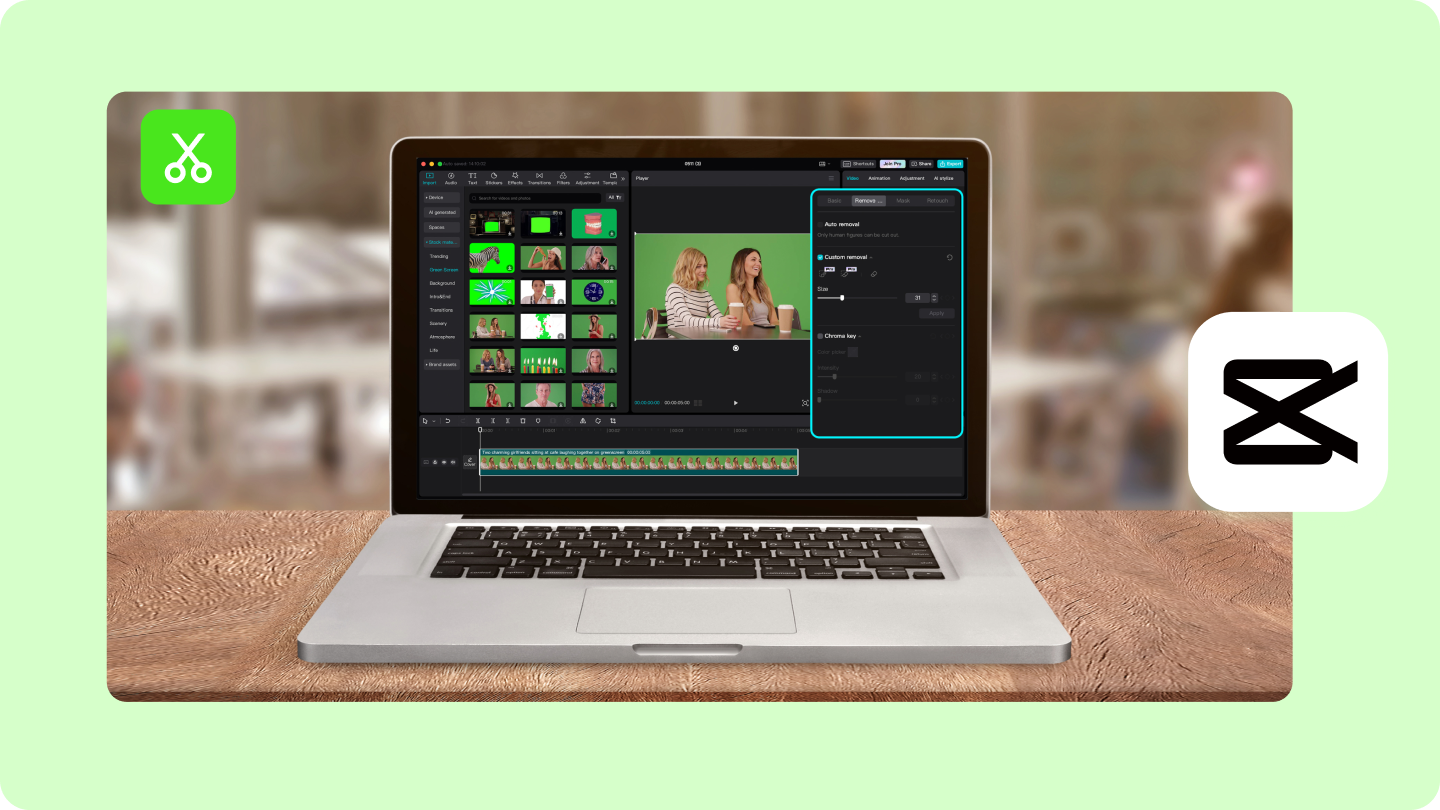 So verwenden Sie Green Screen auf Capcut