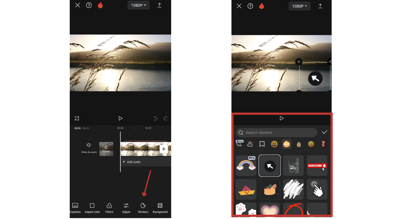 animated stickers and effects