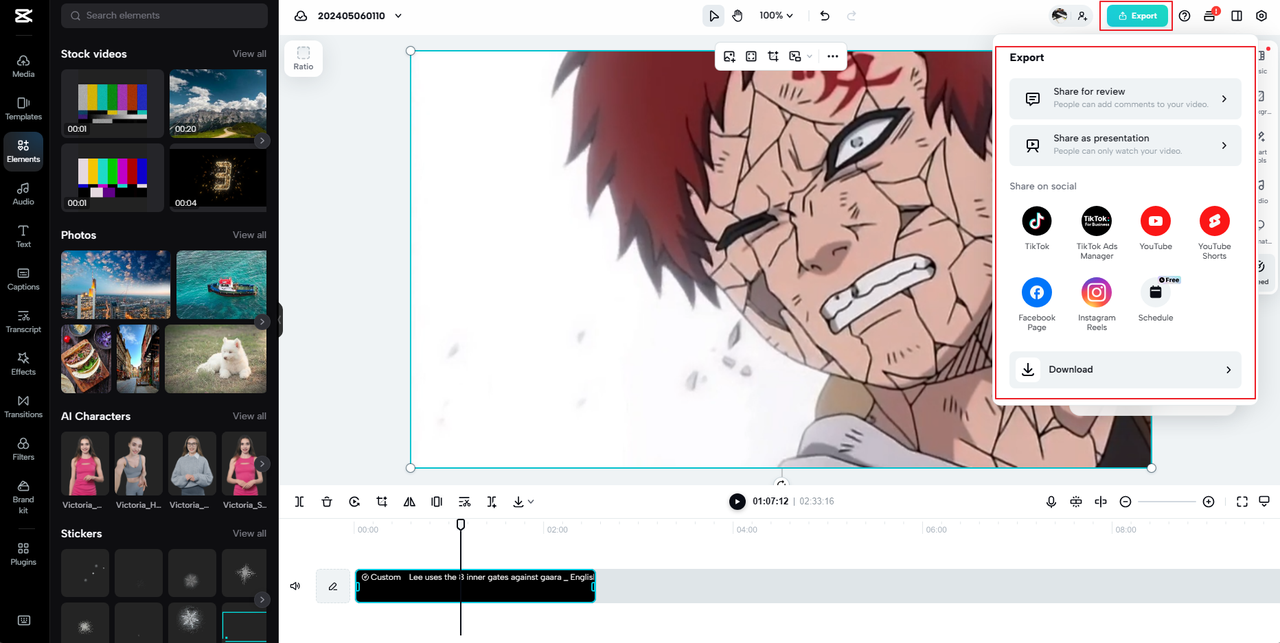 Exporting videos and how to do CapCut velocity