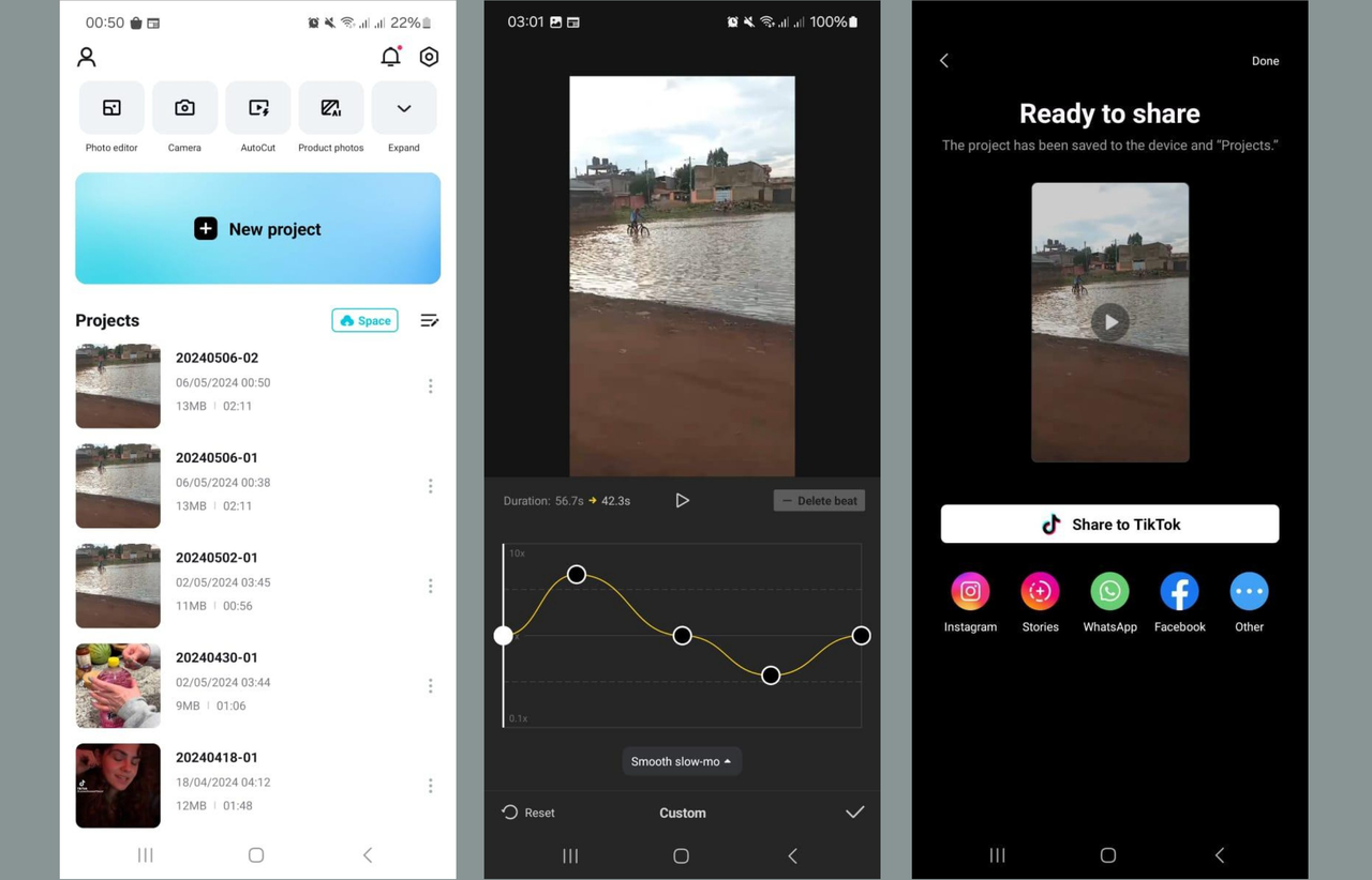 How to do velocity edit in CapCut mobile editor using custom speed curves