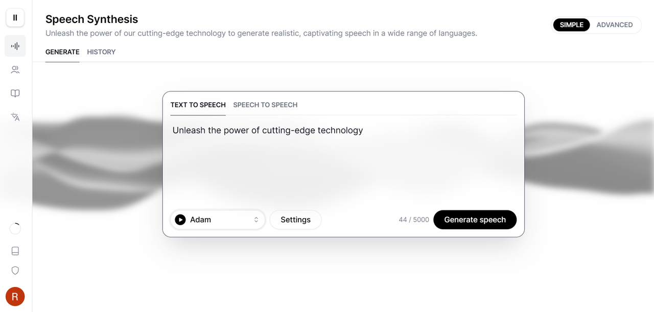 Add text to ElevenLabs AI