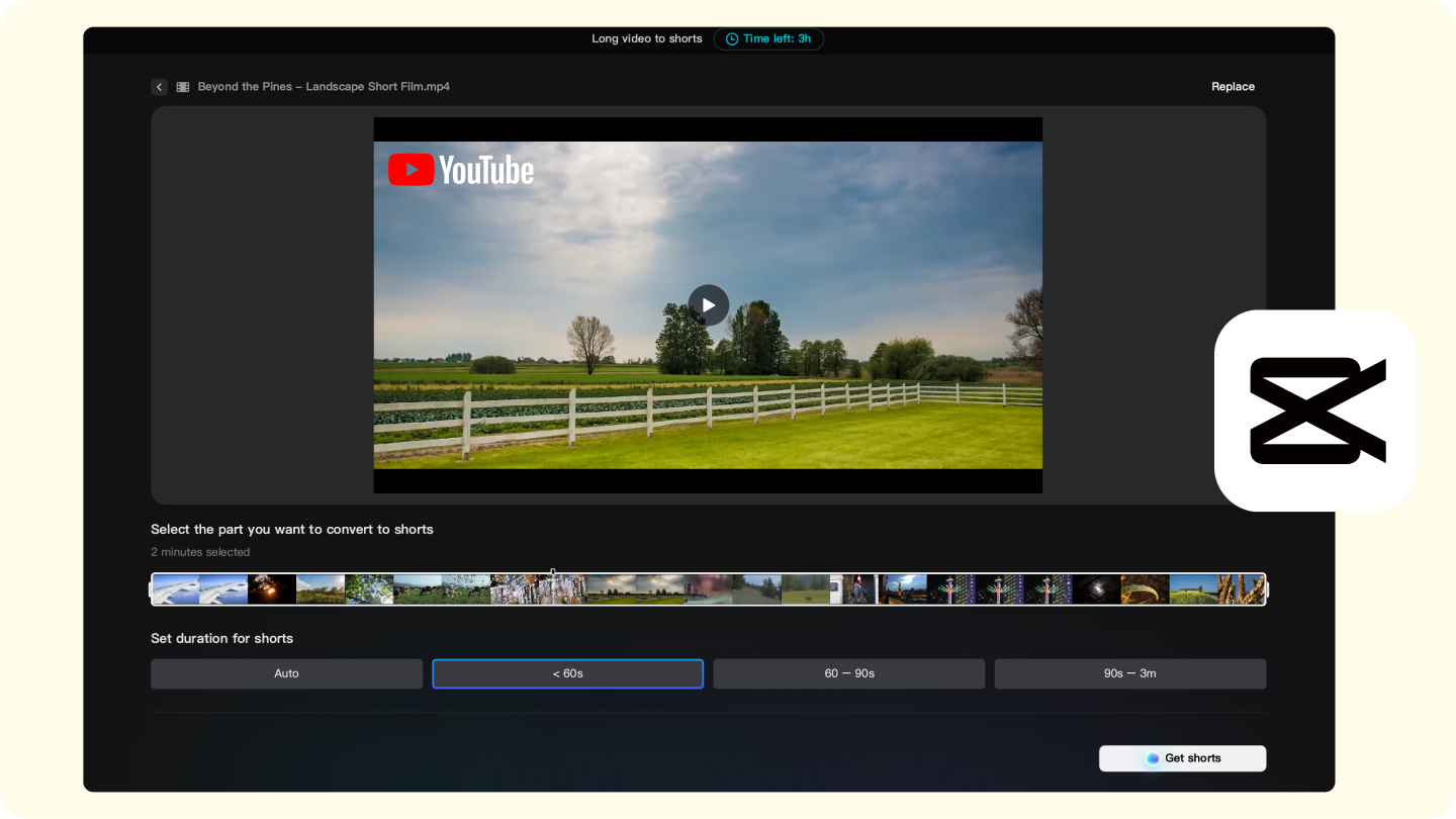 Quanto tempo pode ser um curta do YouTube
