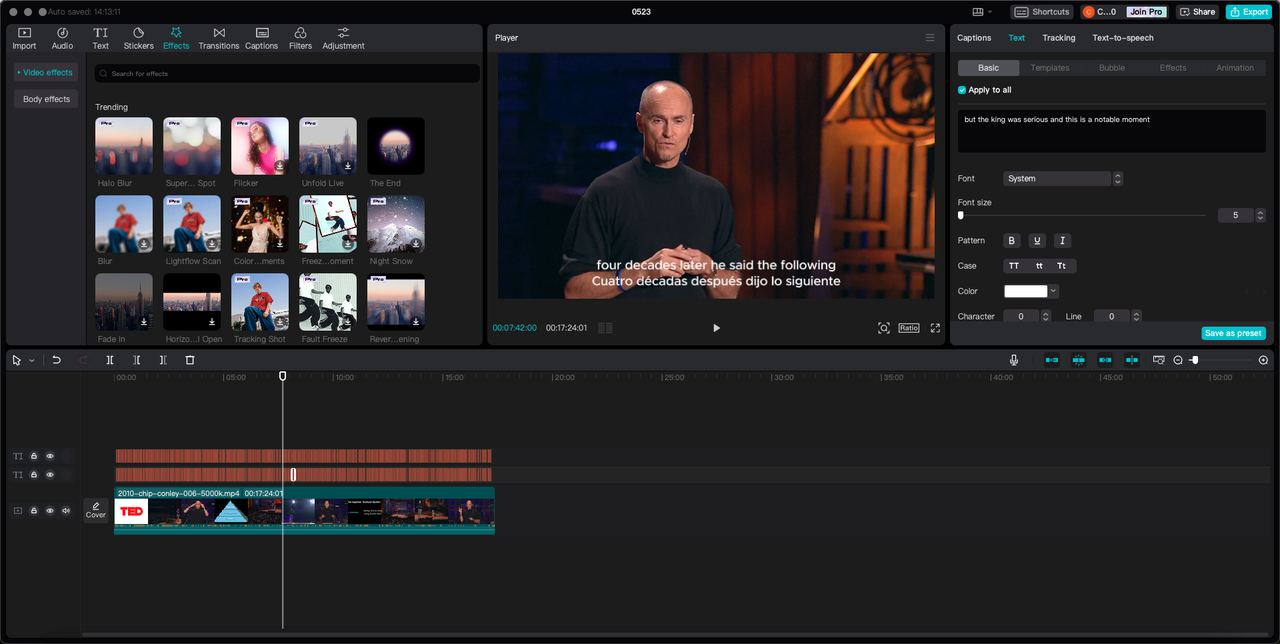 CapCut video editor