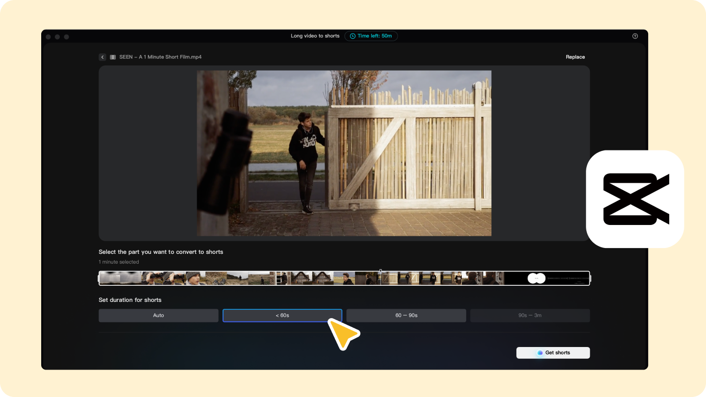Short form video editor