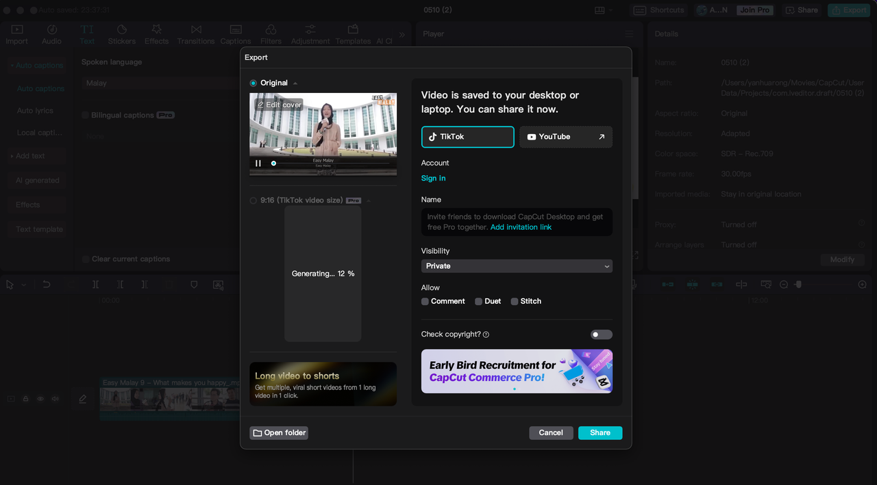 Sharing after Malay to Bangla translation