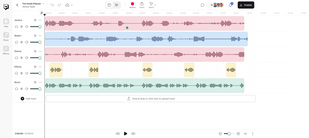 Podcastle content creation AI interface