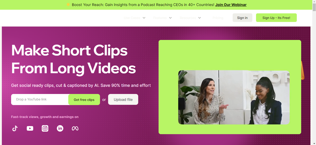 Vidyo AI’s editing interface