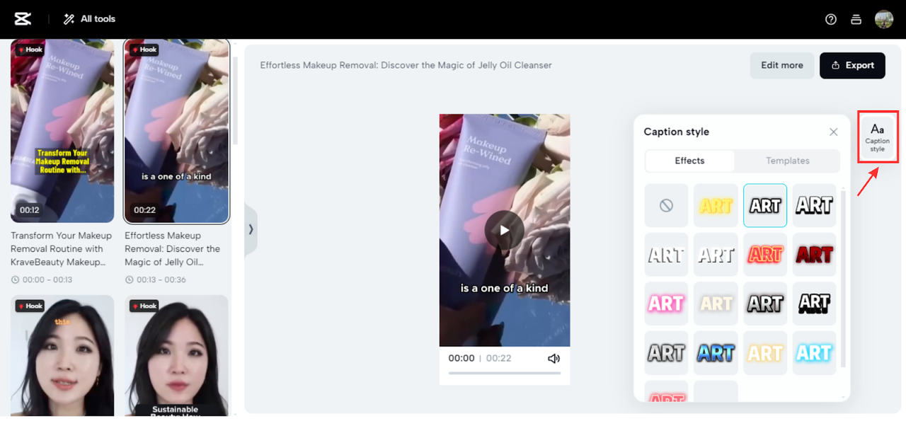 Customize your video caption style