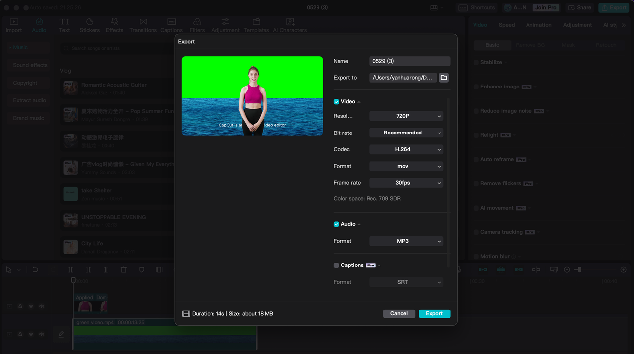 how to export video on the CapCut desktop video editor
