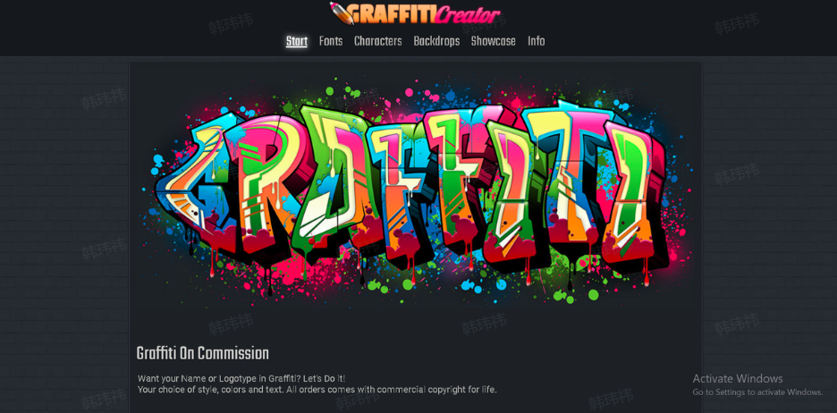 GrafittiCreator interface 