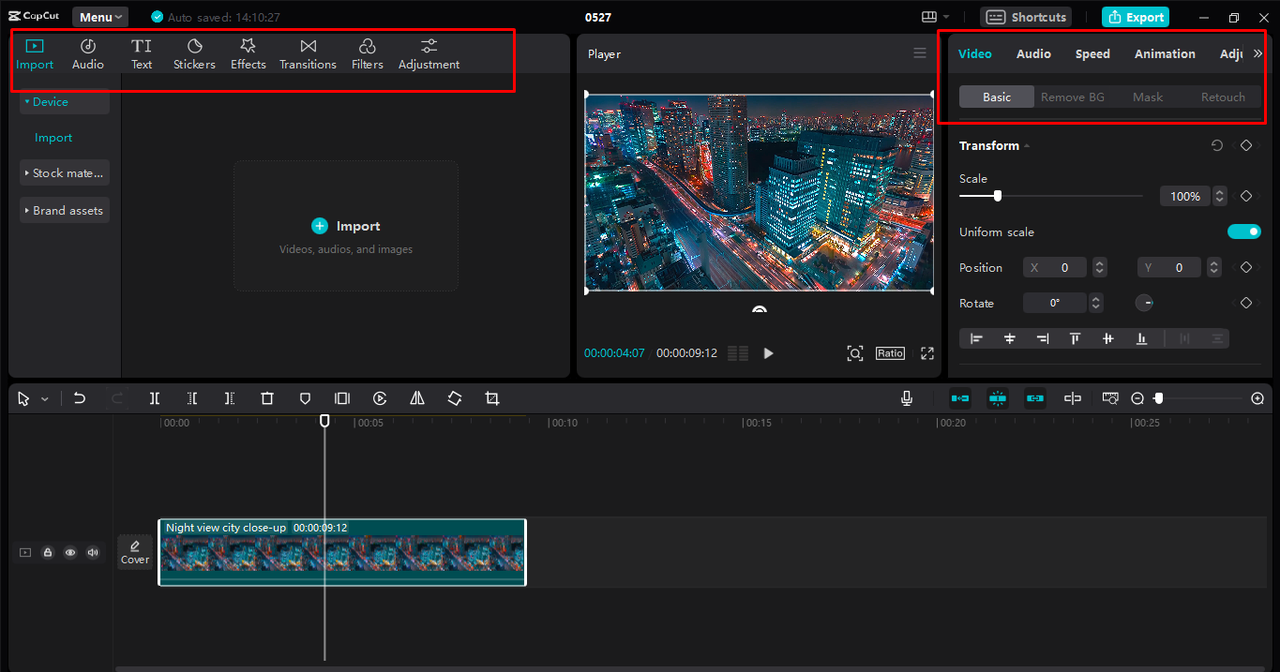 CapCut desktop editor