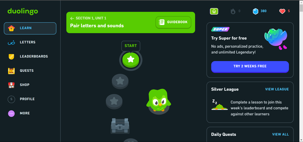 Using Duolingo for German to English speech translation