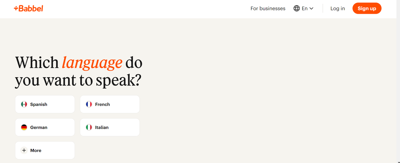 Babbel, the best German to English audio translation tool