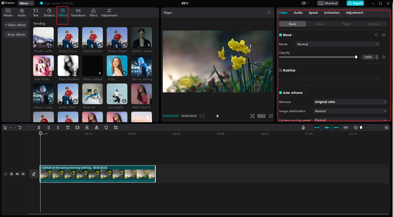 how to apply effects and perform basic edits on video