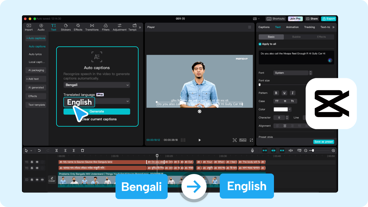 bangla vertalen naar engels
