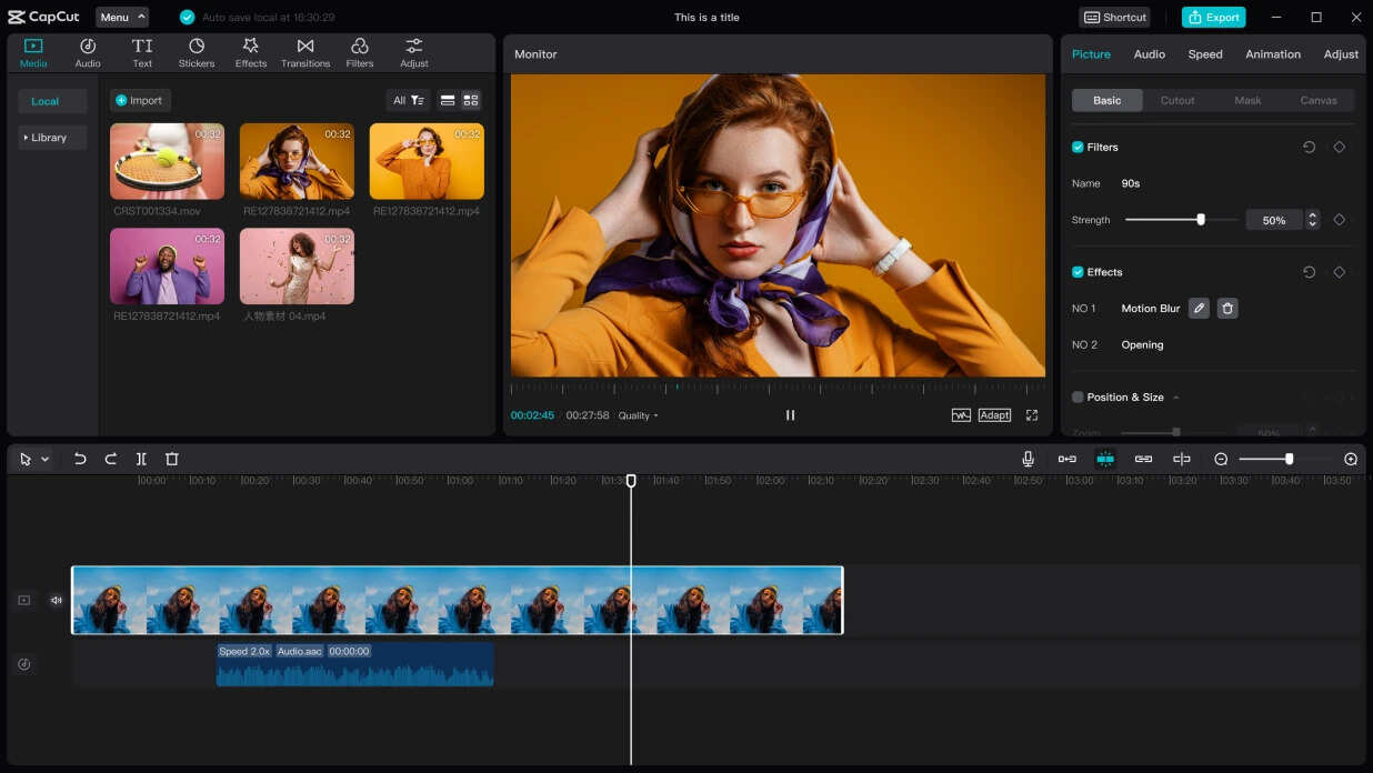 Translate Bangla to English with CapCut desktop video editor